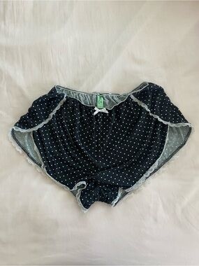 Honeydew Intimates Black Polka Dot Lace-Trim Shorts